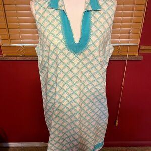 Vineyard Vines Aqua and White dress